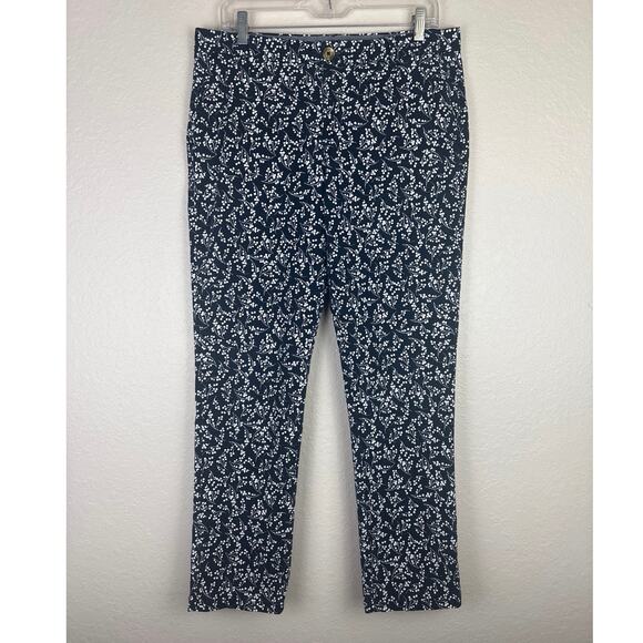 Tommy Hilfiger Navy Blue and White Floral Pants Size 8 - Picture 2 of 12